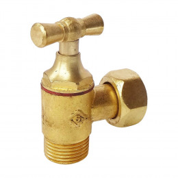 Robinet De Wc Équerre Laiton Brut M12/17 - Ecrou Prisonnier 12/17