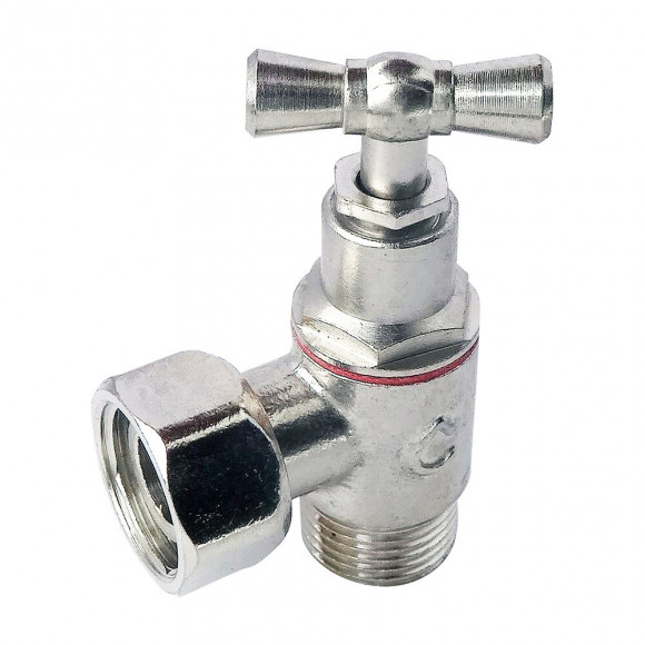 Robinet De Wc Équerre Laiton Brut M12/17 - Ecrou Prisonnier 12/17