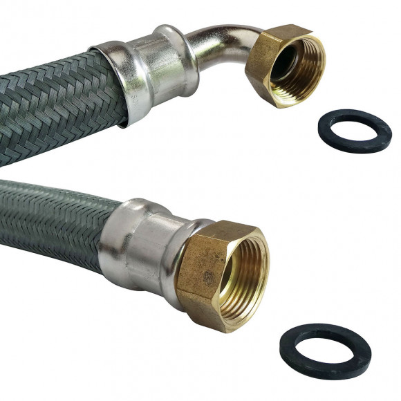 Flexi Chauf Dn26 Galva L700 Coude Ff 1"