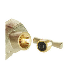 Vanne À Sphère Purge Double Femelle 26/34 - Poignée Plate - Passage Standard