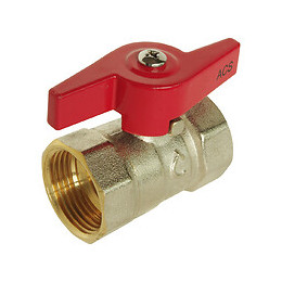 Vanne À Sphère Double Femelle 20/27 - Manette Papillon - Passage Standard