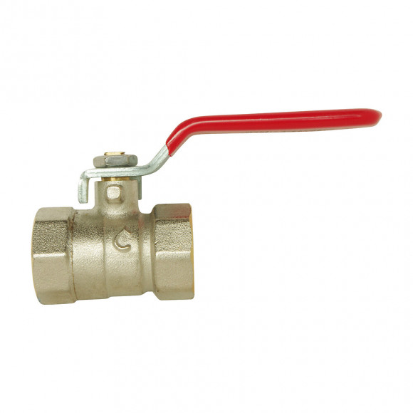 Vanne À Sphère Double Femelle 20/27 - Poignée Plate - Passage Standard