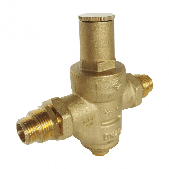 Réducteur De Pression À Membrane Double Femelle 15/21 + Manchons Mâle 15/21