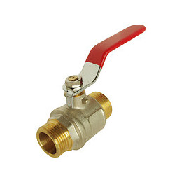 Vanne À Sphère - Mâle / Mâle 12/17 - Poignée Plate - Passage Intégral