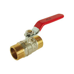 Vanne À Sphère Mâle / Mâle 15/21 - Poignée Plate - Passage Standard