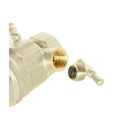 Vanne À Sphère À Purge - Double Femelle 20/27 - Poignée Plate - Pas.intégral