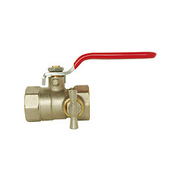 Vanne À Sphère Purge Double Femelle 15/21 - Poignée Plate - Passage Standard