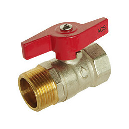 Vanne À Sphère Mâle / Femelle 20/27 - Manette Papillon - Passage Standard