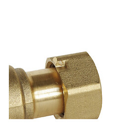 Robinet Compteur Droit - Entrée Tube Pe D25 / Sortie Ecrou Prisonnier 20/27