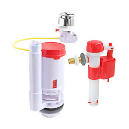 Pack Mécanisme Wc Câble Double Chasse + Robinet Flotteur Alimentation Réversible