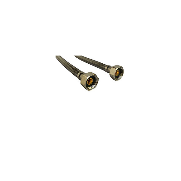 Lot De 2 Flexibles Sanitaires Inox - Dn8 - Long 50cm - Ff15/21