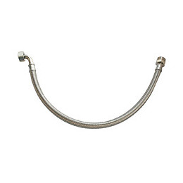 Flexible Sanitaire Inox Dn10 - Long 50cm - Coudé F20/27 - Droit Mâle 20/27