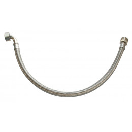 Flexible Sanitaire Inox Dn10 - Long 50cm - Coudé F20/27 - Droit Mâle 20/27