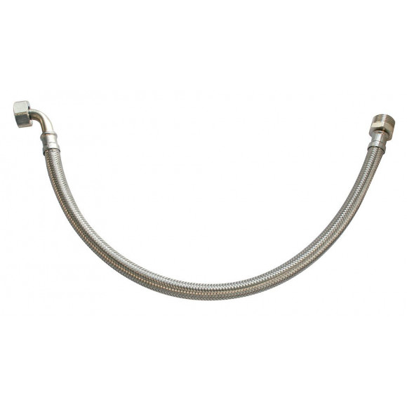 Flexible Sanitaire Inox Dn10 - Long 50cm - Coudé F20/27 - Droit Mâle 20/27