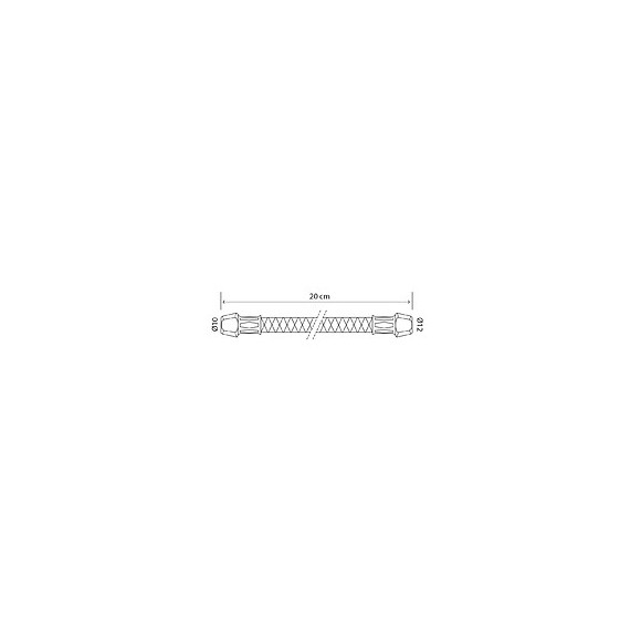 Flexible Sanitaire Inox - Dn8 - Long 20cm - Bicone Droit Pour Cuivre 10/12