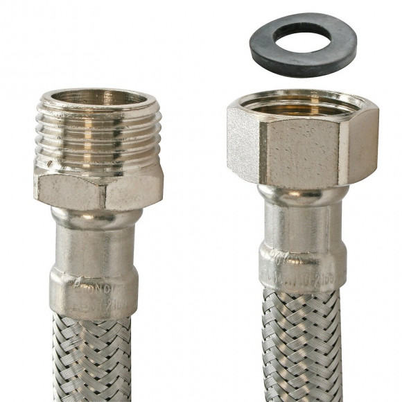 Flexible Sanitaire Inox - Dn10 - Long 100 Cm - Droit Mf15/21