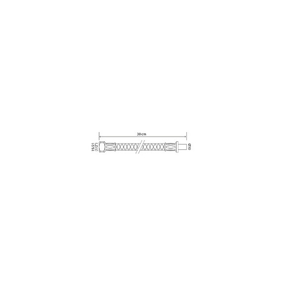 Flexible Sanitaire Inox Dn8 - Long 30cm - F15/21 - Bicone Pour Cuivre 10