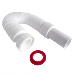 Raccord De Vidange D'évier Ø40 - Extensible Blanc Écrou 40/49