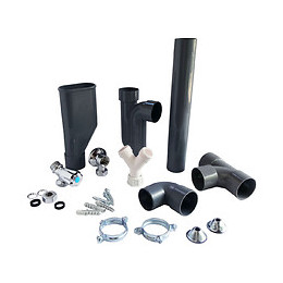 Kit D'évacuation Pr 2 Machines À Laver - Rob  Standard - Siphon Sort Verticale