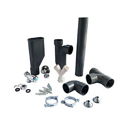 Kit D'évacuation Pr 2 Machines À Laver - Rob  Standard - Siphon Sort Verticale