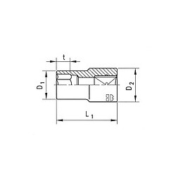 Douille Multi 1/4 Pouce - 12 Pans 7