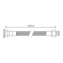 Flexible Inox Pour Bouteille Butane Ou Propane- Long 1 Mètre - Durée Illimitée