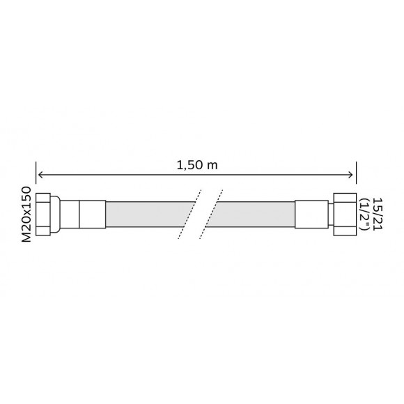 Flexible Caoutchouc Butane / Propane-  Longueur 1,5 Mètre- Durée De Vie : 10 Ans
