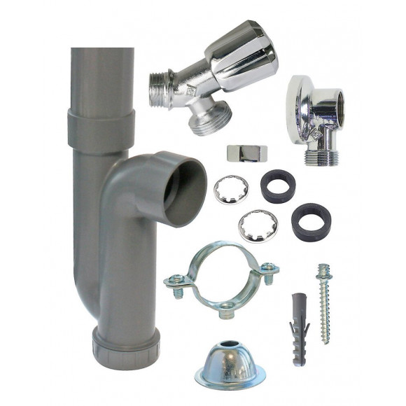 Kit D'installation Pour 1 Machine À Laver- Rob Standard- Siphon Sort Horizontale