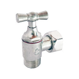 Robinet De Wc Équerre Nickelé Brut M12/17 - Ecrou Prisonnier 12/17