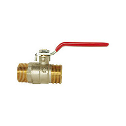 Vanne À Sphère Mâle / Mâle 20/27 - Poignée Plate - Passage Standard