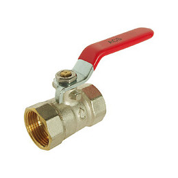 Vanne À Sphère Double Femelle 26/34 - Poignée Plate - Passage Standard