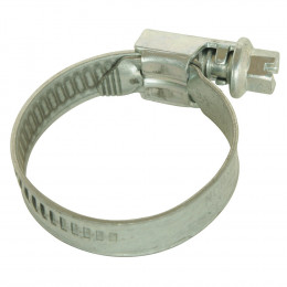 2 Colliers De Serrage Acier Zingué / Inox Diam. 35-50 Mm Larg. 9mm