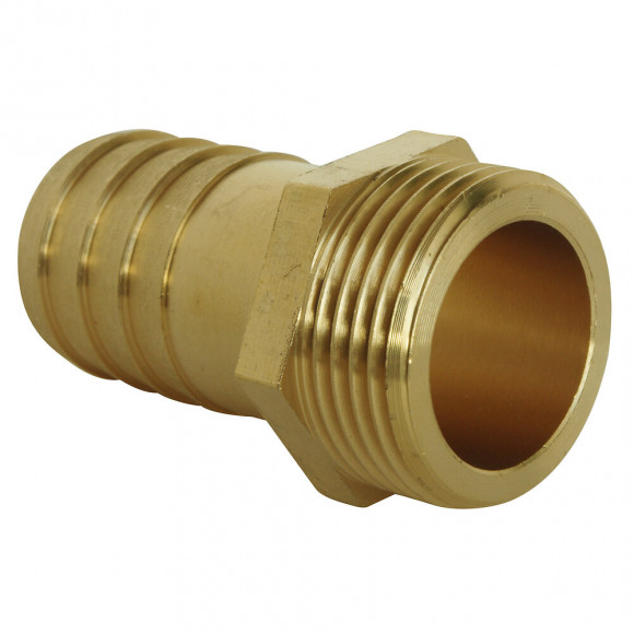 Raccord Laiton Cannelé Droit Mâle 40/49 - Tuyau D.40