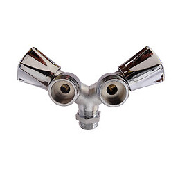 Robinet Mural Double Tête En Y Pour Le Raccordement De 2 Machines À Laver