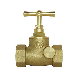 Robinet D'arrêt À Visser À Purge Double Femelle Ff12/17 - En Laiton Brut