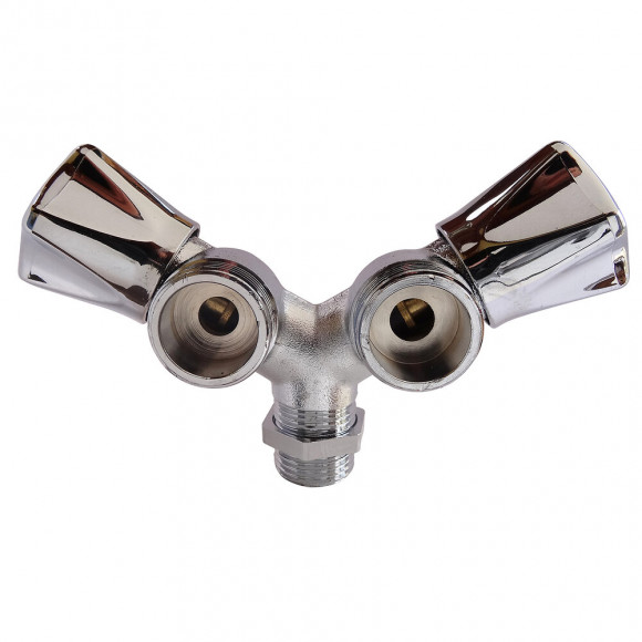 Robinet Mural Double Tête En Y Pour Le Raccordement De 2 Machines À Laver
