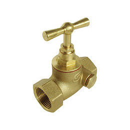 Robinet D'arrêt À Visser À Purge Double Femelle Ff20/27 - En Laiton Brut