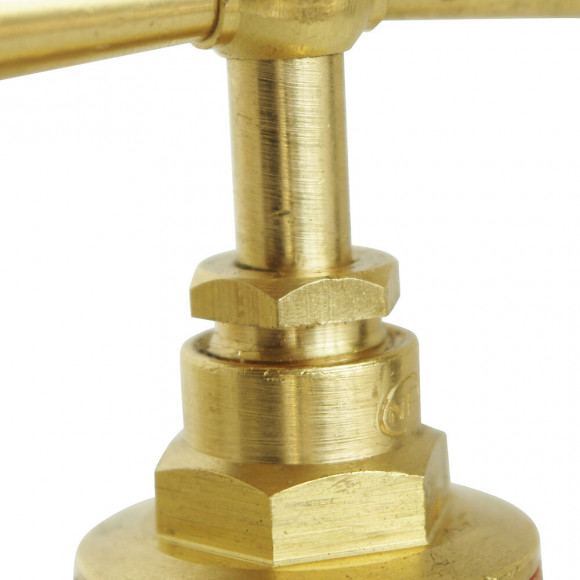 Robinet D'arrêt À Visser À Purge Double Femelle Ff20/27 - En Laiton Brut