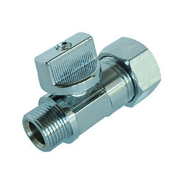 Mini Vanne À Sphère Chromée Bicone Tc14 - Mâle 12/17