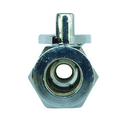 Mini Vanne À Sphère Chromée Bicone Tc14 - Mâle 12/17