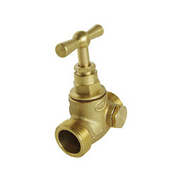 Robinet D'arrêt À Visser À Purge Double Mâle Mm20/27 - En Laiton Brut