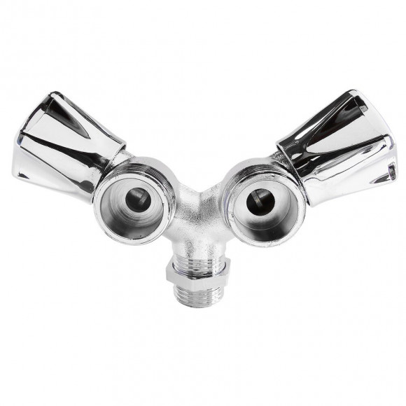 Robinet Mural Y À 2 Têtes Pour Machines À Laver Sortie 20/27 - Entrée 15/21