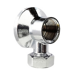 Applique Chromée F15/21 À Écrou Collet Battu Tube Cuivre Ø12