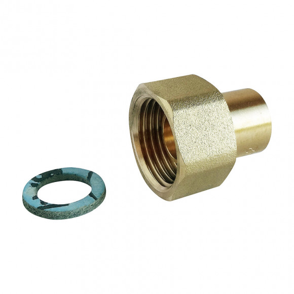 Raccord 2 Pièces Pour Gaz Naturel - Cuivre Ø12 - Ecr.tournant F15/21