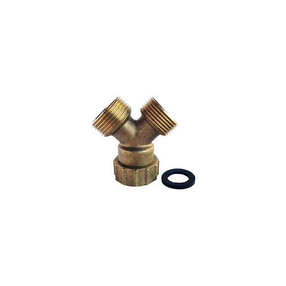 Raccord Laiton 2 Voies Y Écr.tournant 20/27 - M20/27 Pour Tuyaux D'alimentation
