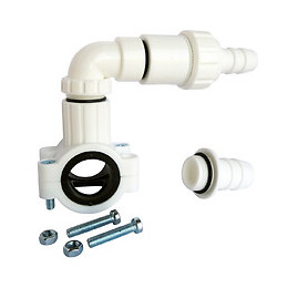 Bride De Vidange  Coudée Autoperçeur Pour Raccorder Tuy Evac Sur Pvc 32 Ou 40mm