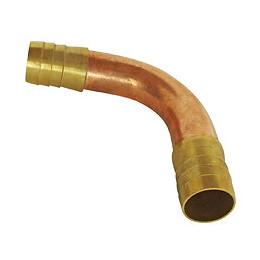 Coude Égal Laiton Cannelé - Tuyau 12