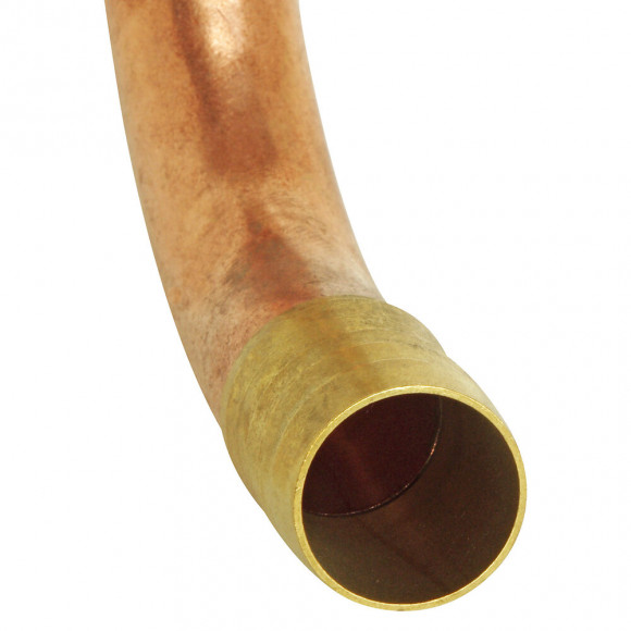 Coude Égal Laiton Cannelé - Tuyau 12