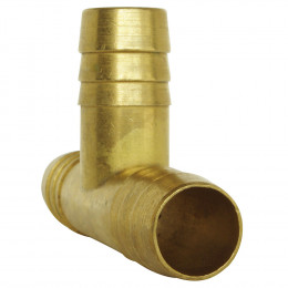 Té Égal Laiton Cannelé - Tuyau 25 Ou 27