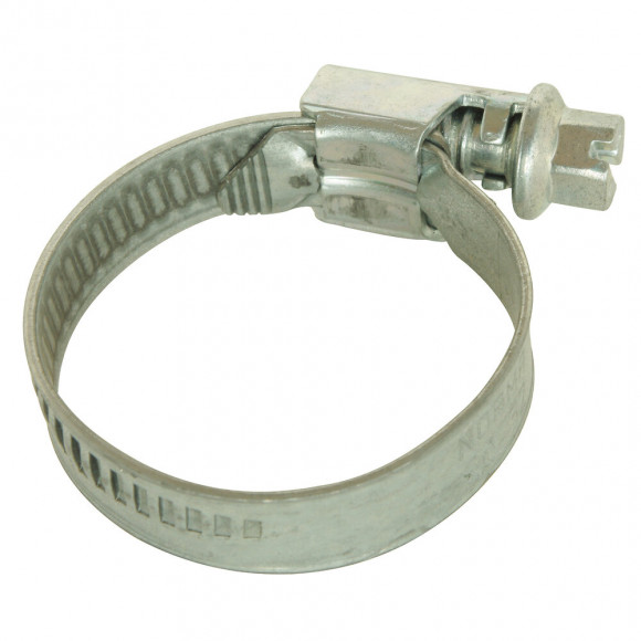 2 Colliers De Serrage Acier Zingué / Inox Diam. 16-27 Mm Larg. 9mm